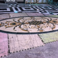 Oval customized design lobby floor marble waterjet